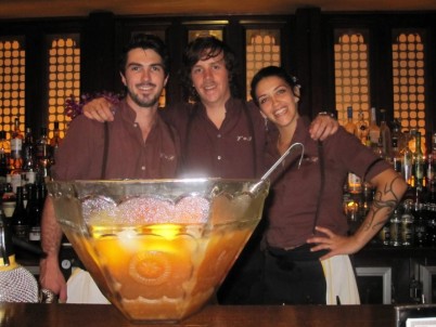 Reece, Lee, Kelly and a big bowl of punch at Victoria Room