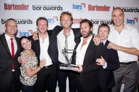 The Pool Club/Change Room Team accepting Best New Venue Design in 2009