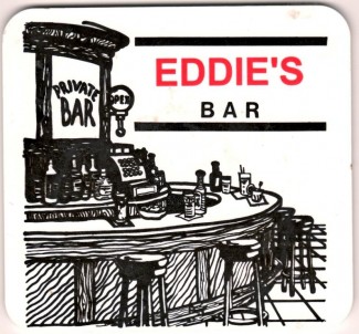 A coaster from Eddie's Bar