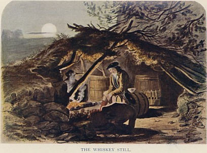 The illegal whisky still - c1800s