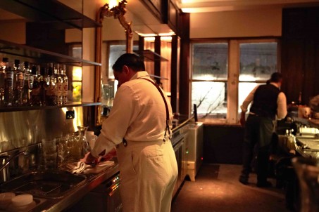 Sasha hard at the bar during the opening of The Everleigh. Melbourne