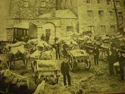 Farmers delivering barley Allmans Bandon distillery Cork 1826-1925