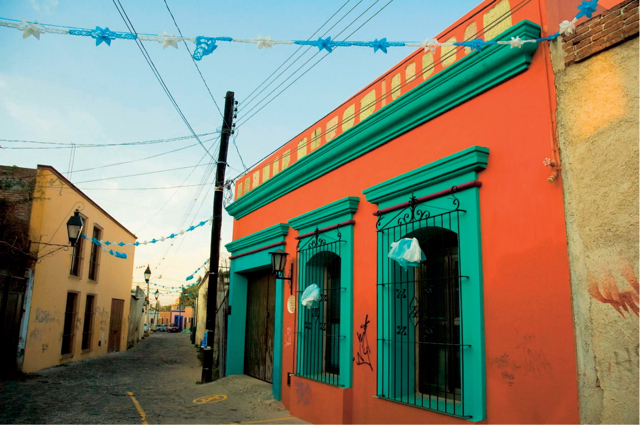 Colourful Oaxaca house