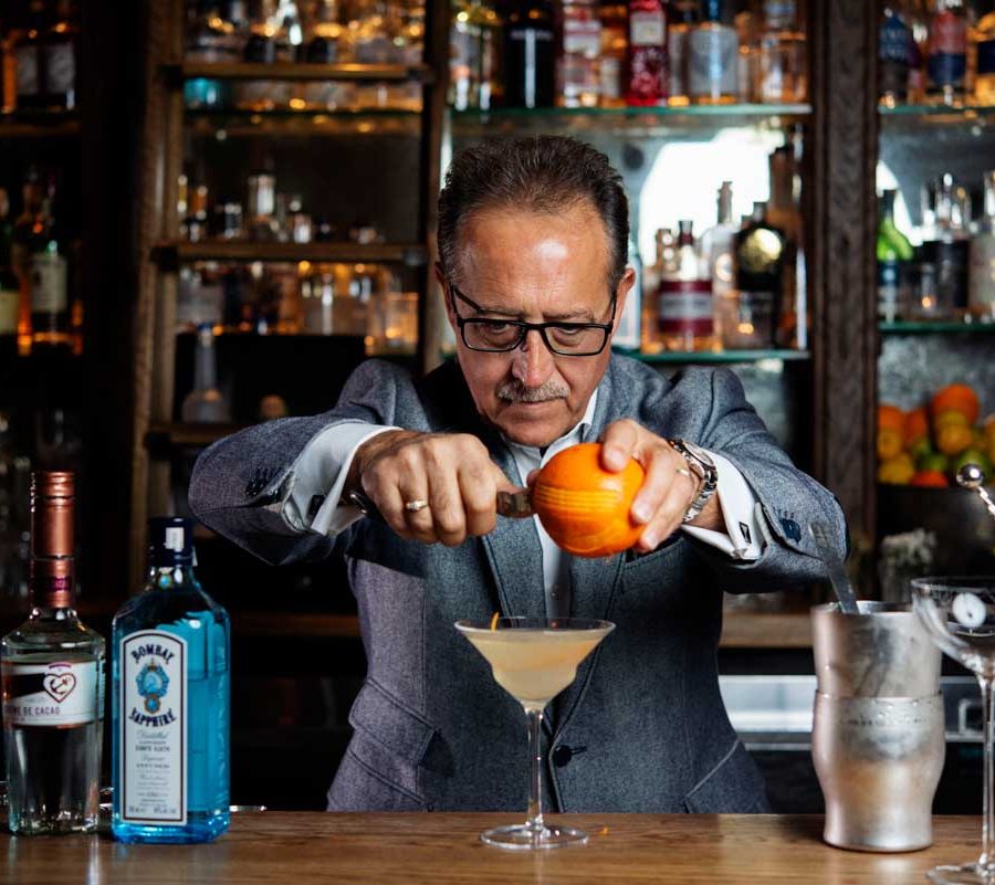 Calabrese prepares his Breakfast Martini recipe.